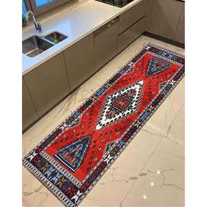 Alfombra Estampada, Alfombra Estilo Boho, Alfombra de Estilo Elegante, Alfombra con Diseño, Alfombra de Chenilla - Product Image 1