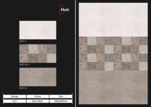 Carreaux muraux en céramique 300x600mm pour salle de bain et cuisine, finition brillante mate effet sucre, design mural intérieur luxueux. - Product Image 2