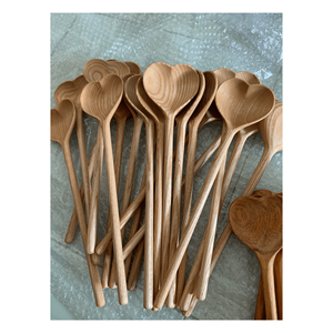 Ustensiles de cuisine en bois vietnamiens-Cuillère en bois Soupe Fait à la main 100% Cuillère en bois à cœur rond naturel de haute qualité - Product Image 2