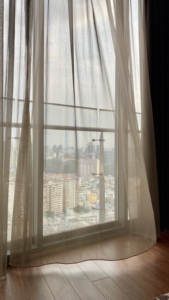 ผ้าม่านโรงแรมซ้ายเปิดสไตล์ Translucidus กระเป๋าขายส่งราคาคุณภาพส่งออกผ้า Voile วัสดุผ้าม่านเชียร์เวียดนาม - Product Image 5