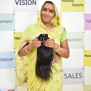 Unprocessed Virgin Straight Indian Temple <b>Hair</b> <b>Extensions</b> New Style Grade Remy Aligned Cuticle New Style Human <b>Hair</b> <b>Extensions</b> - Product Image 5