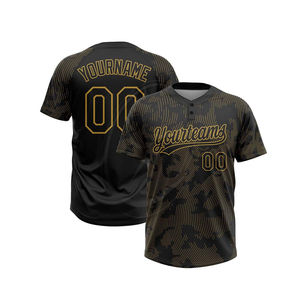 Camiseta de béisbol personalizada con patrón 3D, logotipo cosido con nombre y número, camiseta de softbol personalizada con dos botones para hombres, mujeres y jóvenes - Product Image 1