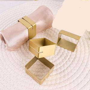 Ronds de serviette design feuille ronde plaqué argent accessoires de décoration décoration de table décorations design anneau de serviette - Product Image 3