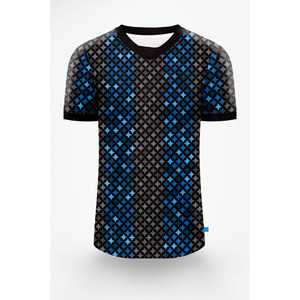 Camiseta de Fútbol Sublimada Personalizada para Hombre, Cuello en V, Manga Corta, Azul, Número 10, Absorbe la Humedad, Ajuste Atlético, Uniforme de Equipo - Product Image 1
