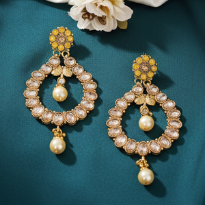 ชุดต่างหูโบราณแบบดั้งเดิม ดีไซน์ลายชนเผ่าสุดหรู สำหรับผู้หญิง สวมใส่ในงานแต่งงาน งานเฉลิมฉลอง และโอกาสทางวัฒนธรรม - Product Image 3