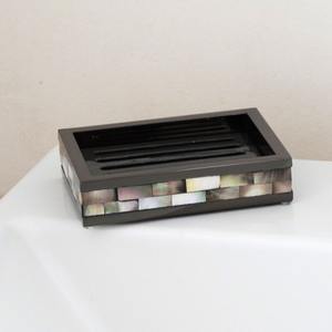 จานใส่สบู่ก้อนมุกแบบฝังเปลือกหอยทำมือ - Product Image 1