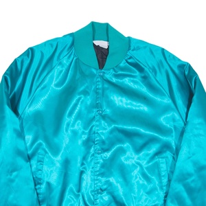 Veste Bomber en Satin Personnalisable pour Hommes, Style Universitaire Brodé, Coupe-Vent, Boutonnée, Unisexe, pour le Sport - Product Image 3