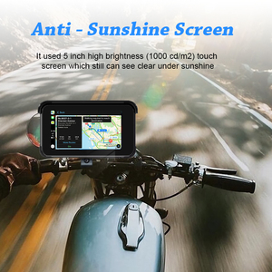5 pouces Portable Wifi Étanche BT FM <span class=keywords><strong>Radio</strong></span> Intelligente Voix Moto Gps Navigation - Product Image 3