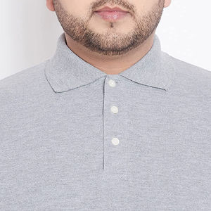 Polo décontracté pour hommes Polo d'été à manches courtes en coton coupe ajustée à col montant Streetwear Polo pour hommes OEM - Product Image 5