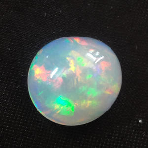 Natural etíope 12,5x11,5mm cabujón ovalado 4.45cts piedra preciosa de fuego blanco joyería de ópalo de fuego completo genuino piedras preciosas de cabina suelta" - Product Image 5