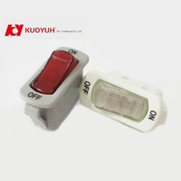 Interruptores Basculantes Unipolares de un Solo Contacto Serie KY7 de KUOYUH, 15A 125/250VAC T55, Terminales de 5.0mm, Marcas de Color, UL61058-1, Nylon