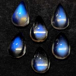 Blue Flashy Fire Rainbowมูนสโตนฟรีรูปร่างขนาดCabochonตัดมูนสโตนหลวมอัญมณีขายส่งราคาถูกมูนสโตน - Product Image 4