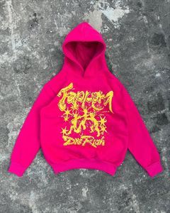 Sudaderas con capucha pesadas de lavado ácido para mujer, tela tejida de alta calidad, anticontracción, secado rápido, Nailon/algodón, logotipo frontal personalizado - Product Image 1