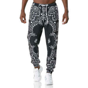 Pantalones de chándal de algodón 100% de peso pesado personalizados Street Black Puff Print pantalones de hombre Joggers Pantalones largos Pantalones de chándal - Product Image 3