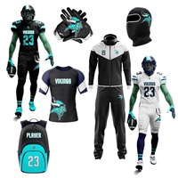 Venta al por mayor logotipo personalizado uniforme de fútbol americano estilo único deportes uniforme de fútbol americano conjuntos de casa y fuera