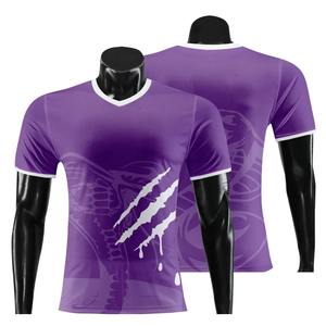 Conjunto de uniforme deportivo para hombres americanos, camisetas personalizadas con sublimación para hombres, de manga corta camiseta de fútbol, camiseta de uniforme de fútbol transpirable - Product Image 4