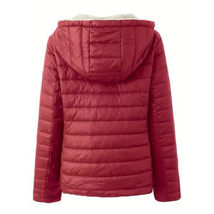 Blouson matelassé décontracté pour femme 2026, en polyester doux, avec fermeture éclair, capuche et poches frontales, manches longues, coupe ample - Product Image 2