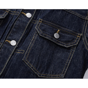 Design personnalisé Veste en jean boutonnée robuste pour hommes Veste en jean à manches longues classique à la mode - Product Image 5