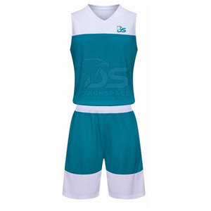 Ensemble d'uniformes de basketball de qualité supérieure, 100 % polyester respirant, manches courtes, grandes tailles, design personnalisable, dernier style - Product Image 1