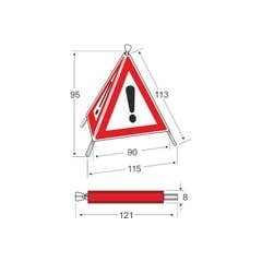 Triopan Segnale Pieghevole "Cantiere – Lavori di Falciatura" – bianco fluorescente, SL 90 cm - Product Image 2