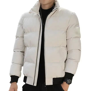 Manteau d'hiver rembourré personnalisé de la meilleure qualité pour hommes, promotionnel, mode, toile brillante avec col montant, livraison DDP - Product Image 5