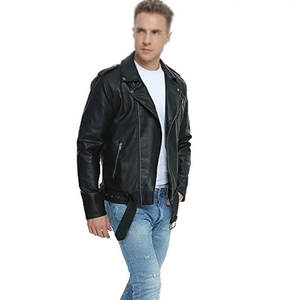Veste en cuir de course de moto pour hommes, coupe-vent de haute qualité, imprimé, fermeture éclair, capuche amovible pour toutes les saisons, OEM Factory Direct - Product Image 1