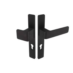 Pomo de puerta-Manija Wala en placa larga H6S36P/G5S50/S5S34G6 (agarre 36mm, placa 34mm) ánodo negro, derecho - Product Image 1