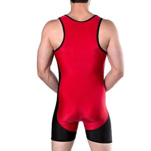 Cómoda camiseta de lucha libre para hombres, elástica, transpirable, ligera, de secado rápido, de talla grande, traje de lucha libre - Product Image 4