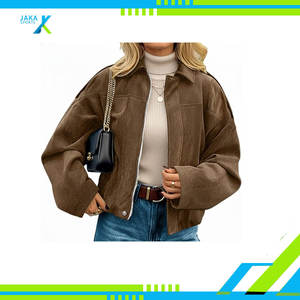 Chaqueta de Mujer de Piel Sintética, Largo Regular, Otoño Invierno, Cierre de Cremallera, Estampado de Piel de Oveja, Estilo Casual y Elegante - Product Image 3