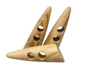 Buffalo Horn Toggle Button Eco-Friendly Luxury Closure for Knitwear, Coats & Leathercraft - Product Image 3