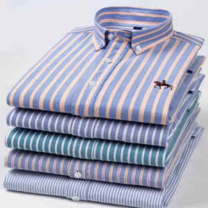 Camisas de Hombre Teñidas con Hilo, Camisas Casuales de Algodón Cómodas de Manga Larga, Proveedor Directo de Fábrica OEM ODM, Venta al por Mayor a Granel - Product Image 6