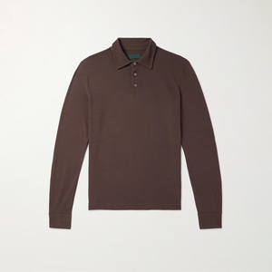 <b>Brown</b> <b>Men's</b> Quick-Drying Breathable Cotton for Polo T-<b>Shirt</b> Summer Sports Casual Golf Knitted Top Custom Logo Solid Eco-Friendly - Product Image 1