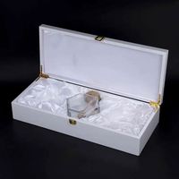 Boîte à dattes et bonbons en bois carrée et rectangulaire, faite à la main, de luxe, couleur bois clair, pour Ramadan et l'Aïd, saison KSA Riyad