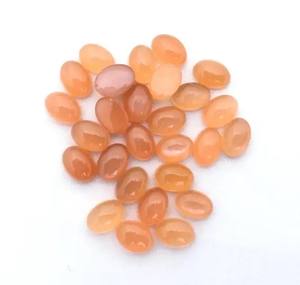 อัญมณีทรงวงรีทรงหลวมรูปพีชมูนสโตนธรรมชาติขนาด6มม. 8มม. จากผู้ผลิตขายส่งราคาโรงงาน alibaba - Product Image 1