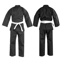 Uniforme de Taekwondo de couleur noire pour les arts martiaux, uniforme de Taekwondo de taille normale bon marché, uniforme de Taekwondo de haute qualité