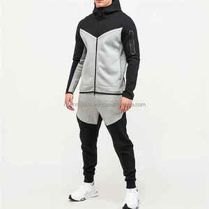 Nouveau design de joggeurs pour hommes de haute qualité, fermeture à glissière complète, vêtements de sport en polyester polaire technique, survêtements de sport avec logo personnalisé d'usine - Product Image 4