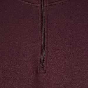 Pull à capuche surdimensionné personnalisé pour homme, nouveau style, manches longues, bloc de couleur, demi-zip, épaules tombantes, polaire corail - Product Image 6