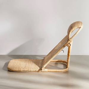 Silla de playa de ratán natural con reposacabezas, asiento bajo y mimbre, al precio más bajo. - Product Image 5