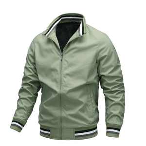 2023แจ็คเก็ตเบสบอลสำหรับผู้ชายหนังแท้แขนยาวผลิตตามสั่ง - Product Image 2