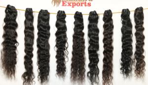 100% Unprocessed Black Wavy Bundles Deep Wave Cuticle Aligned Temple Indian Human <b>Hair</b> <b>Extensions</b> Include Straight Body Wave - Product Image 3