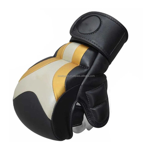 Professional MMA Sanda Shooter Gloves PU Leather Hook & Loop Closure for Wrist Boxing Training Sparring Custom Logo - Product Image 2