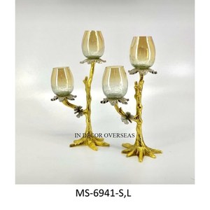 Bougeoir de pièce maîtresse de table de mariage et d'événements de créateur de fantaisie unique en bois de qualité supérieure de l'Inde à un prix impressionnant - Product Image 6