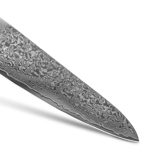 Venta al por mayor personalizado de alta calidad OEM ODM servicio profesional Pakka mango de madera japonés Damasco cocina Chef cuchillo hoja fija - Product Image 3