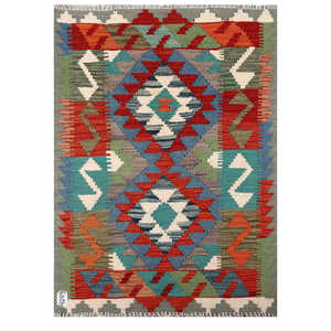 พรมกิลิมไมมาณา อัฟกานิสถาน ขนาด 116 x 83 ซม. ทำด้วยมือ พรมอัฟกันแบบดั้งเดิม - Product Image 1