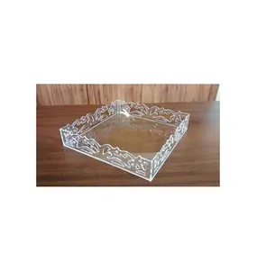 Attractive Design Water And Wine Serving tray Superior Quality Acrylic Tray For Parties Ware Serving Tray At Affordable Price