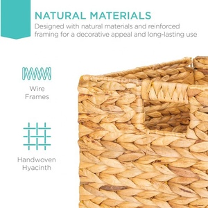 Cesta de almacenamiento tejida de artesanía vietnamita, canasta de almacenamiento de decoración, canasta plegable de agua Jumbo vietnamita - Product Image 4