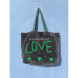 Sac en velours brodé Love & Birds en gros, sac à main cousu à la main, style Suzani, grand format 18X18, sacs décontractés pour femmes, poche intérieure - Product Image 4
