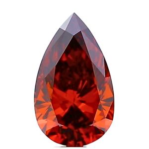 Diamante Cultivado en Laboratorio de Corte Pera de 0.65ct, Color Naranja Intenso, Claridad VS1, Certificado IGI - Product Image 2