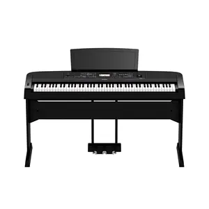 Keyboard musik instrumen populer Piano akustik hitam 123cm Piano vertikal dengan kaki lurus kaya & resonan suara