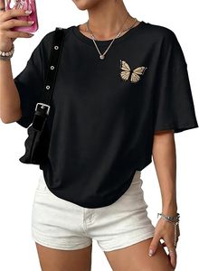 เสื้อยืดคอกลมโอเวอร์ไซส์สำหรับผู้หญิง ลายกราฟิก แขนสั้น สวมใส่สบาย ทรงหลวม ระบายอากาศได้ดี เป็นมิตรกับสิ่งแวดล้อม เหมาะสำหรับออกกำลังกาย - Product Image 3